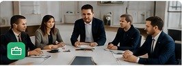 Business meeting and growth